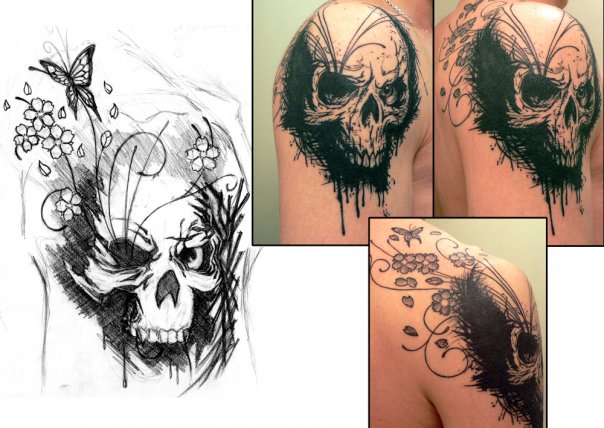 Фото и значение татуировки " Череп ". X_1fbd3837